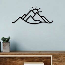 Wallity Mountain and Sun Escultura de pared